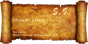 Straub Ilona névjegykártya